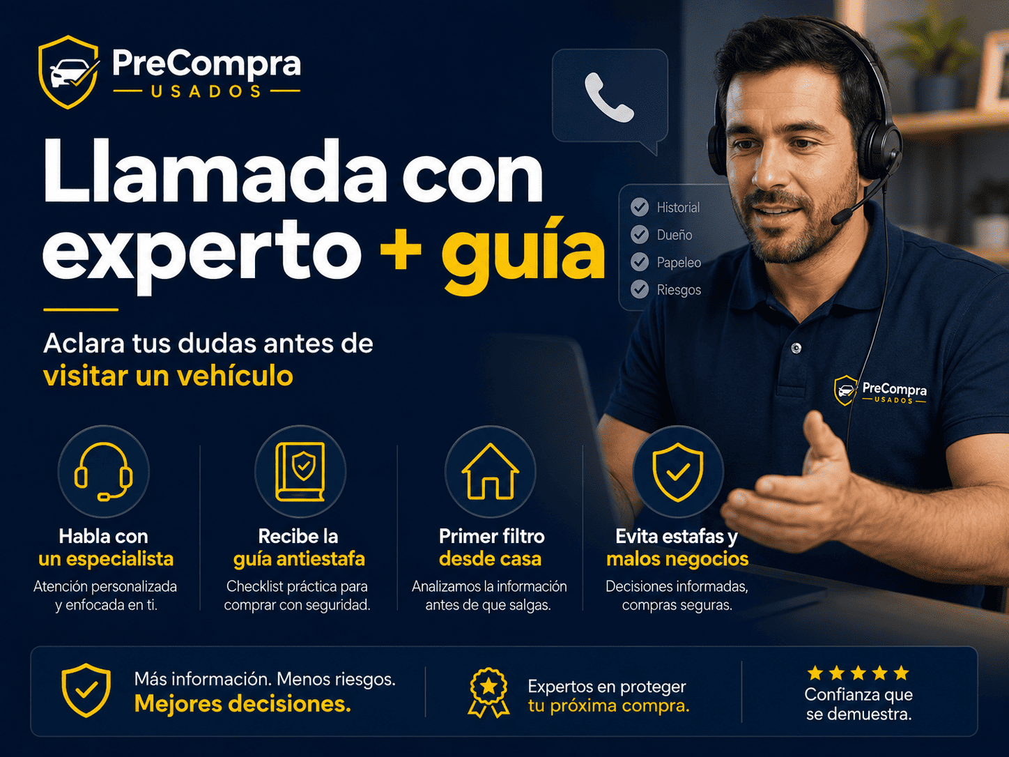 Llamada con un experto + Guía Antiestafa